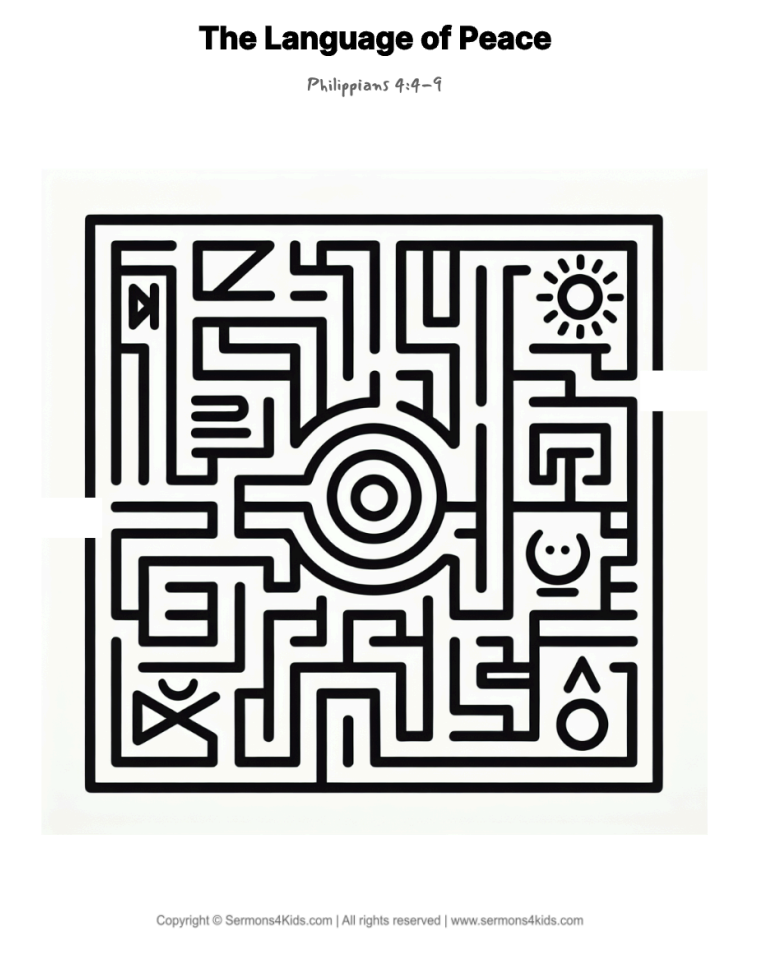 The Language of Peace maze